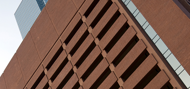 Hi rise parking structure.