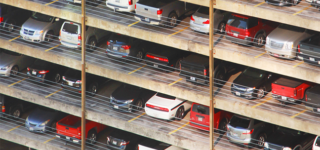 Image of a parking garage in Houston.