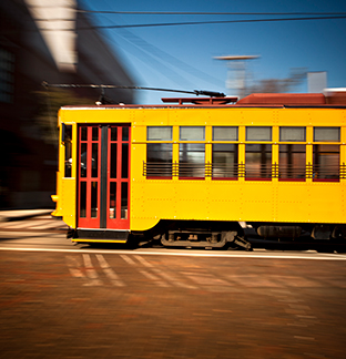 Image of a historic tram in Tampa.